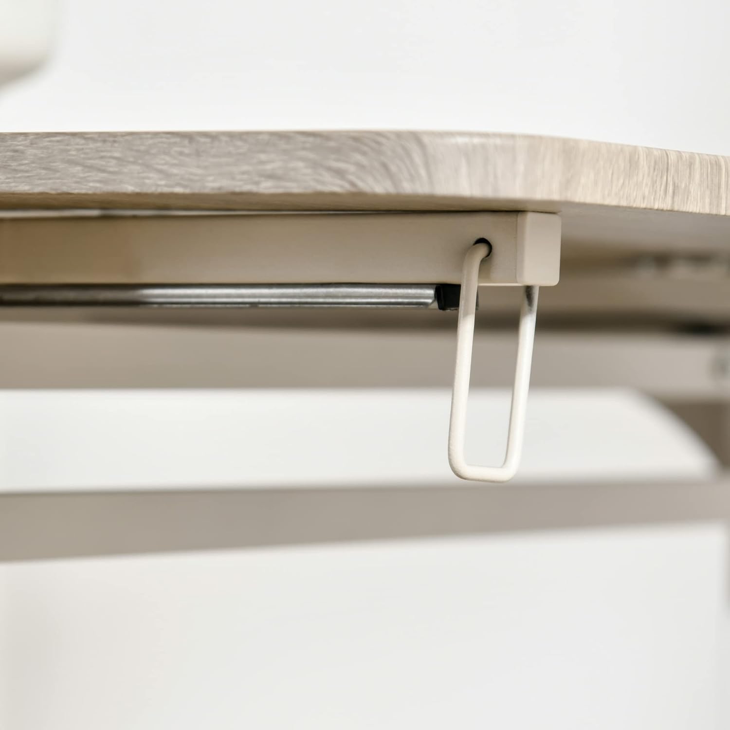 HOMCOM 3 TLG Esszimmergruppe Essgruppe mit 2 Stühlen und 1 Tisch Esstisch Set mit Klappbarer Tischplatte für Küche kleine Raume Stahl MDF Natur+Weiß 110 x 70 x 75 cm