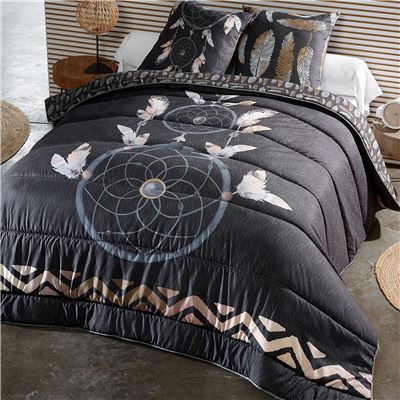 Couette DÉCO DOUBLE FACE motif attrape-rêves - chaude