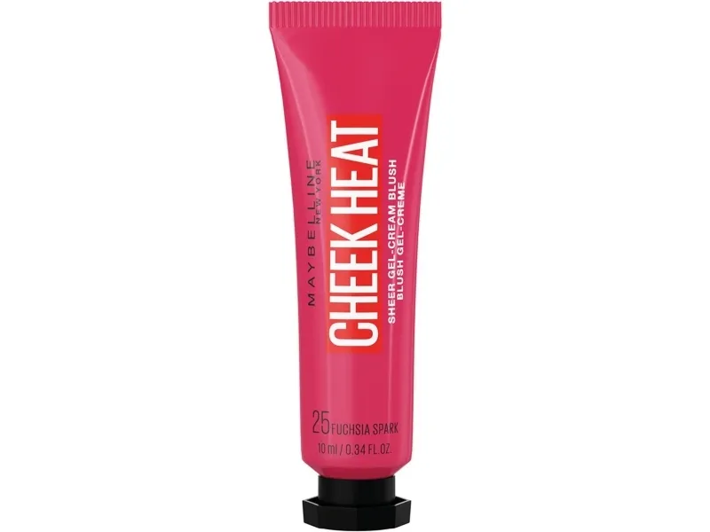 Maybelline Cheek Heat, Fuchsia Spark, 1 farver, Creme, Pind, Naturlig, Kvinder