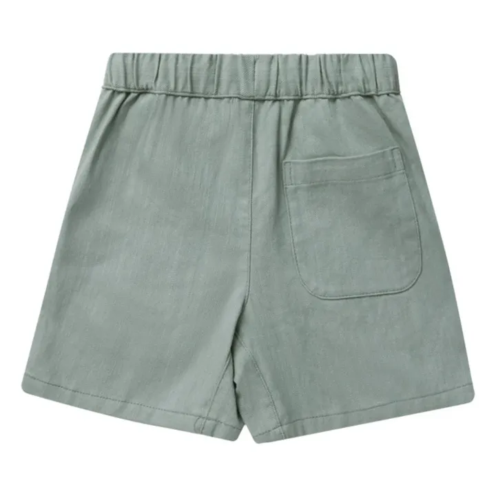 Rylee + Cru Bermuda Sergé Coton | Vert d'eau