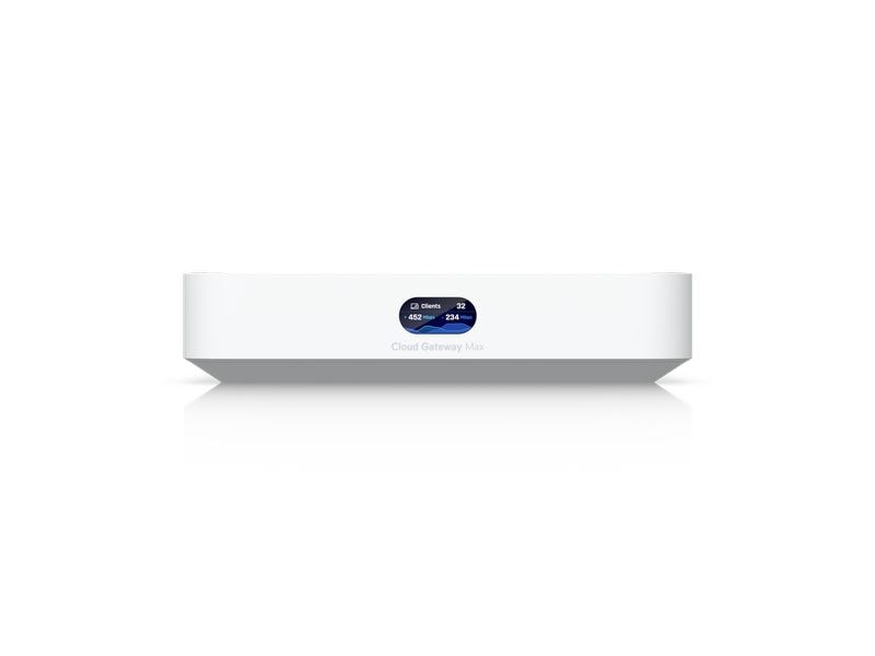 Ubiquiti VPN-Gateway UCG-MAX 512 GB SSD Kompakter 2.5G Cloud Gateway mit Unterstützung für 30  UniFi-Geräte und 300  Clients, 1.5 Gbps IPS-Routing und auswählbarem NVR-Speicher