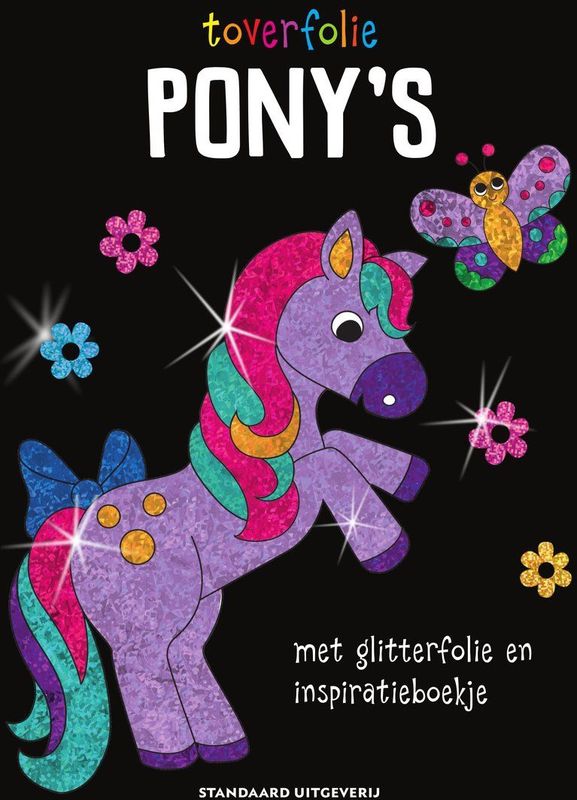 Boek - Glitterfolie - 20 Vellen - 10 Stickerprentkaarten - Instructies en Tips