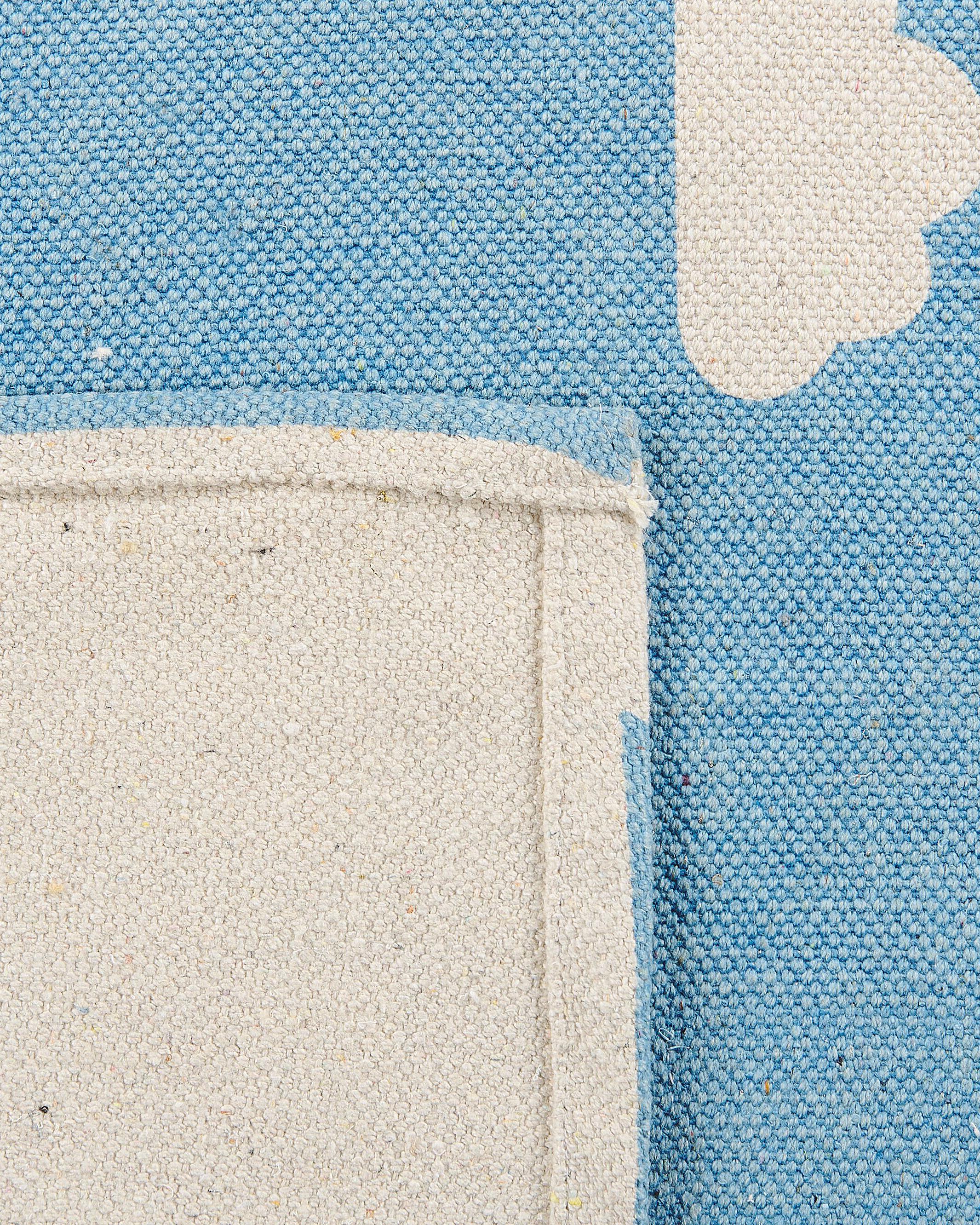 Kindervloerkleed GWALIJAR Blauw 60 x 90 cm Katoen