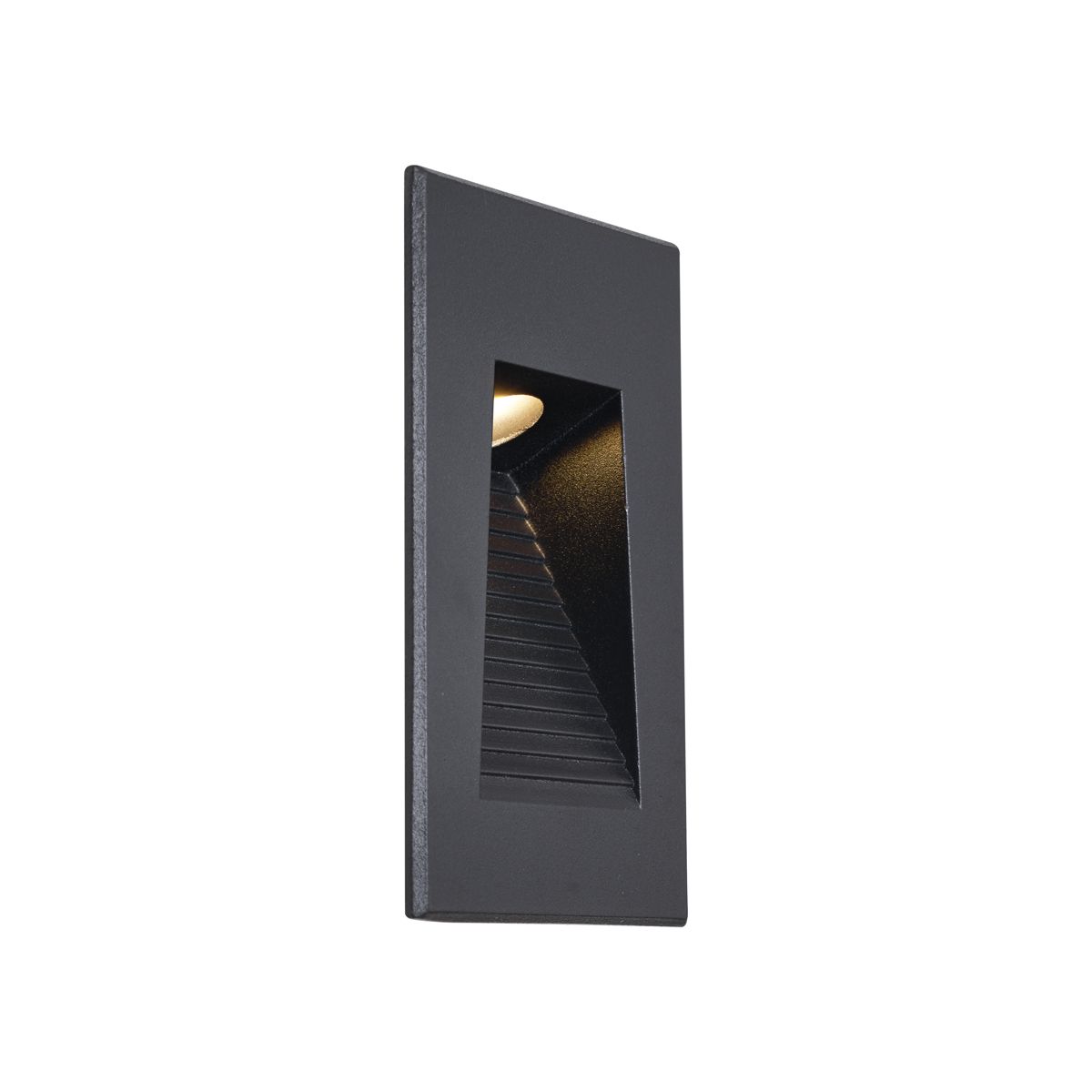 Moderne inbouw wandlamp zwart 7cm incl. LED IP65 - Trem