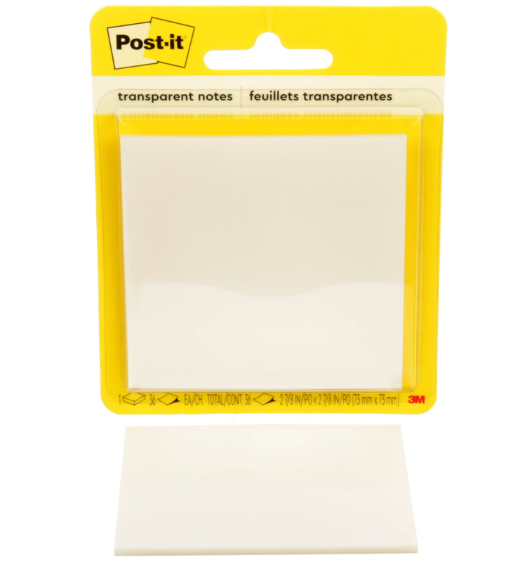 Post-it Haftnotizen, transparent, 73 x 73 mm, 36 Blatt