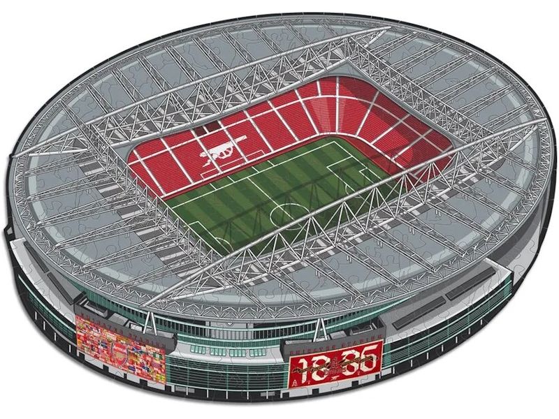 Iconic Puzzle Arsenal FC – Emirates Stadium Offiziell lizenziertes Holzpuzzle, Grösse M