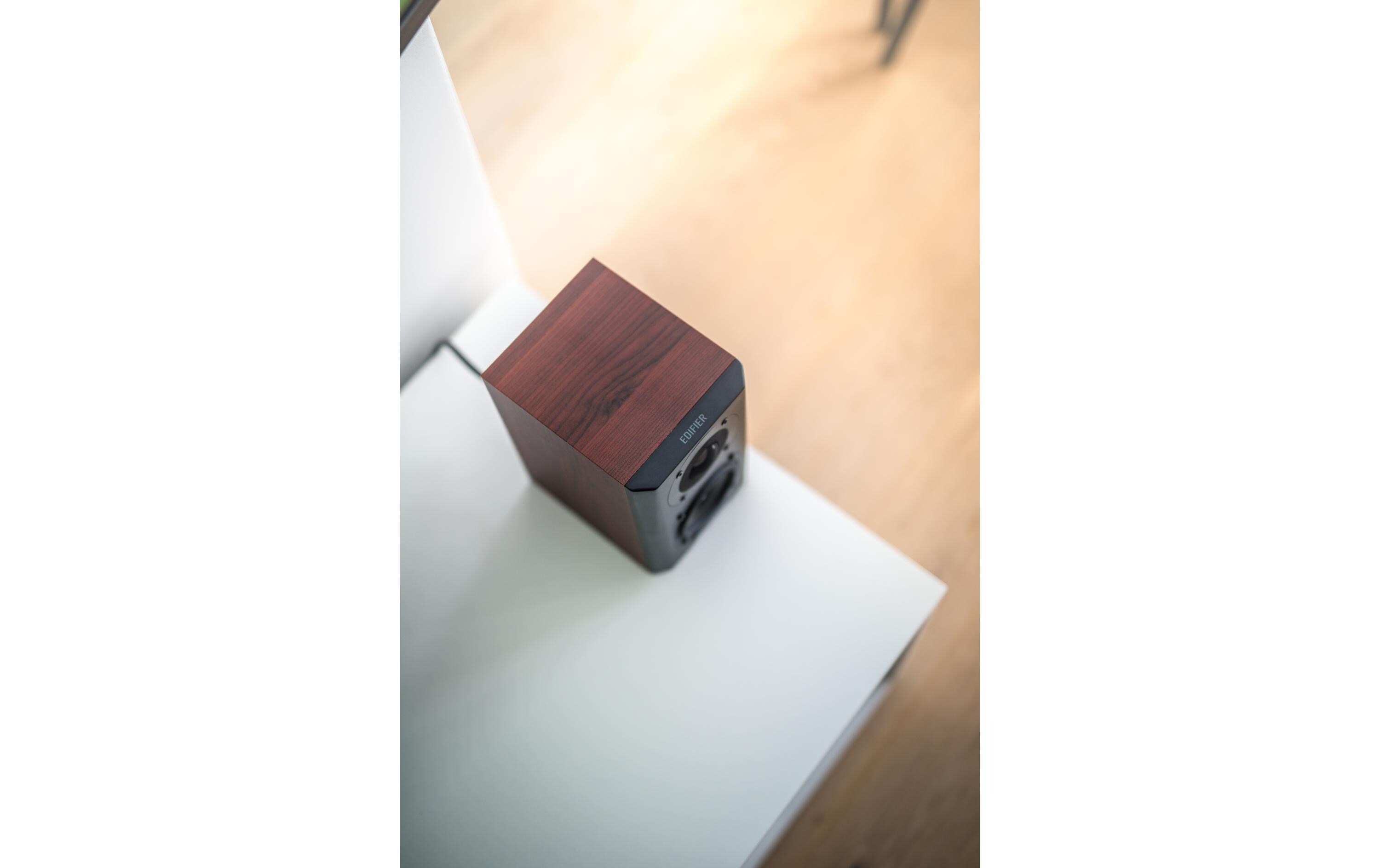 Regallautsprecher Paar S350DB mit Subwoofer Braun<br>Aktive 2.1 Lautsprecher mit Subwoofer und Bluetooth