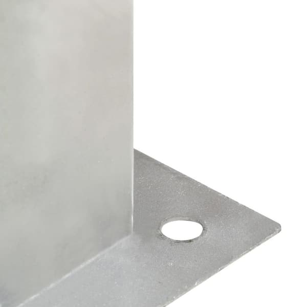 vidaXL Stolpeankere 4 stk galvanisert metall 121 mm