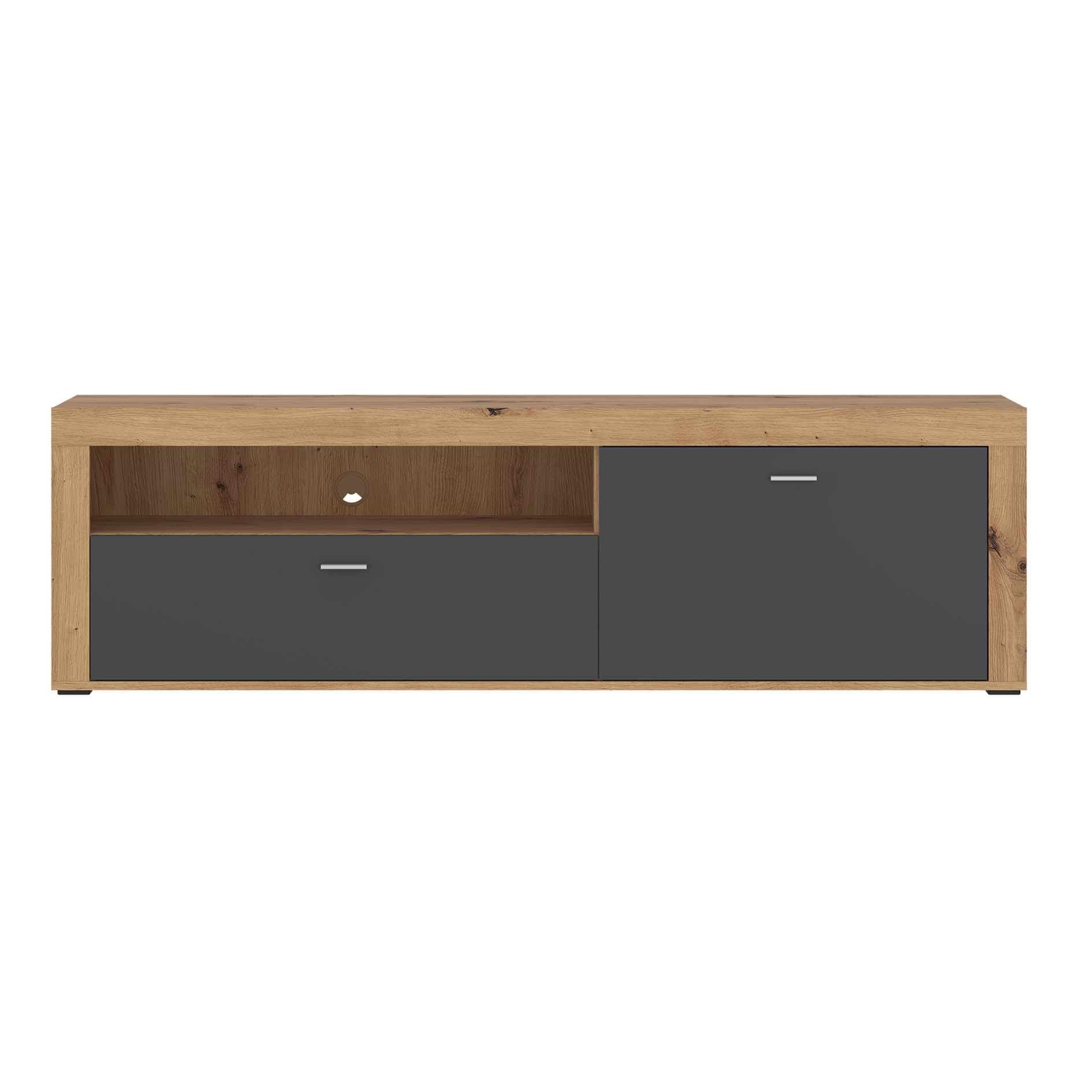 Lowboard - Artisan Eiche-anthrazit - 180 cm