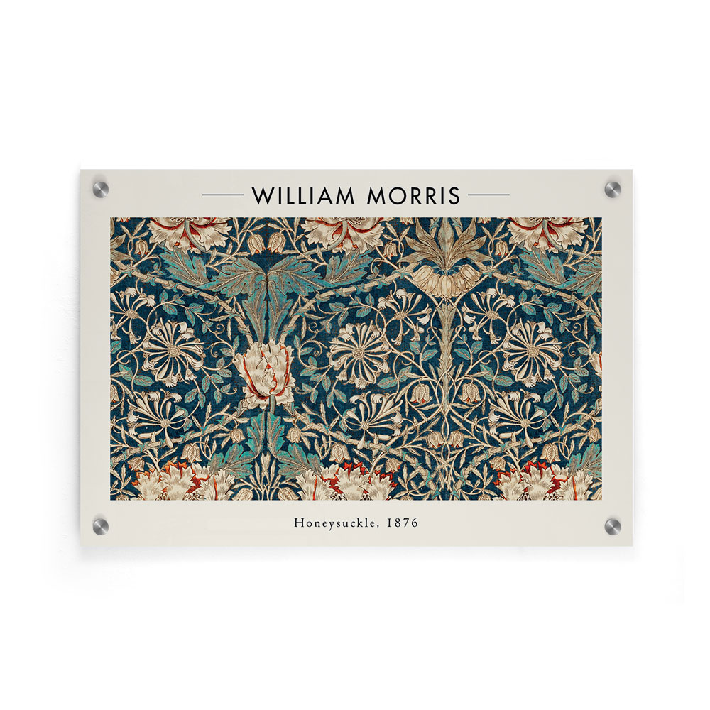 Walljar plexiglas schilderij - William Morris - Honeysuckle Plexiglas schilderij - 80 x 120 cm
