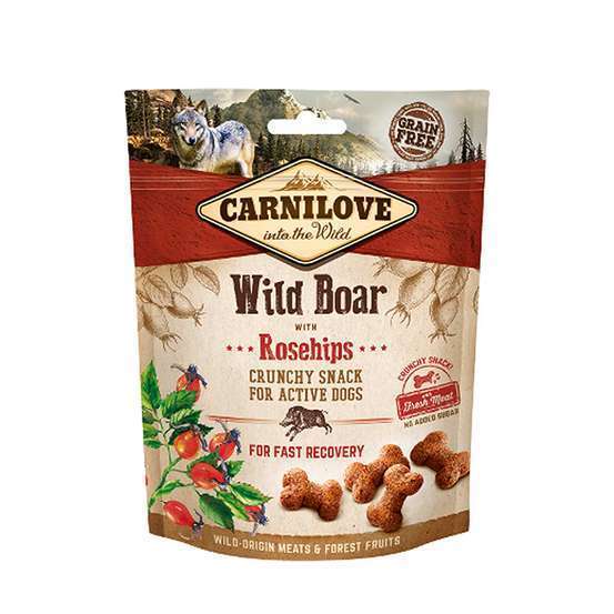Friandises Crunchy sanglier & églantier pour chien 200g