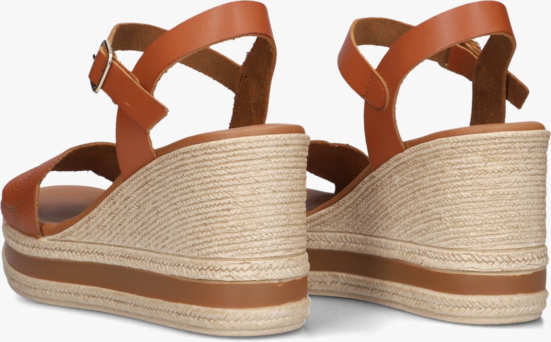 cognac stefano lauran sandalen met hak 8734