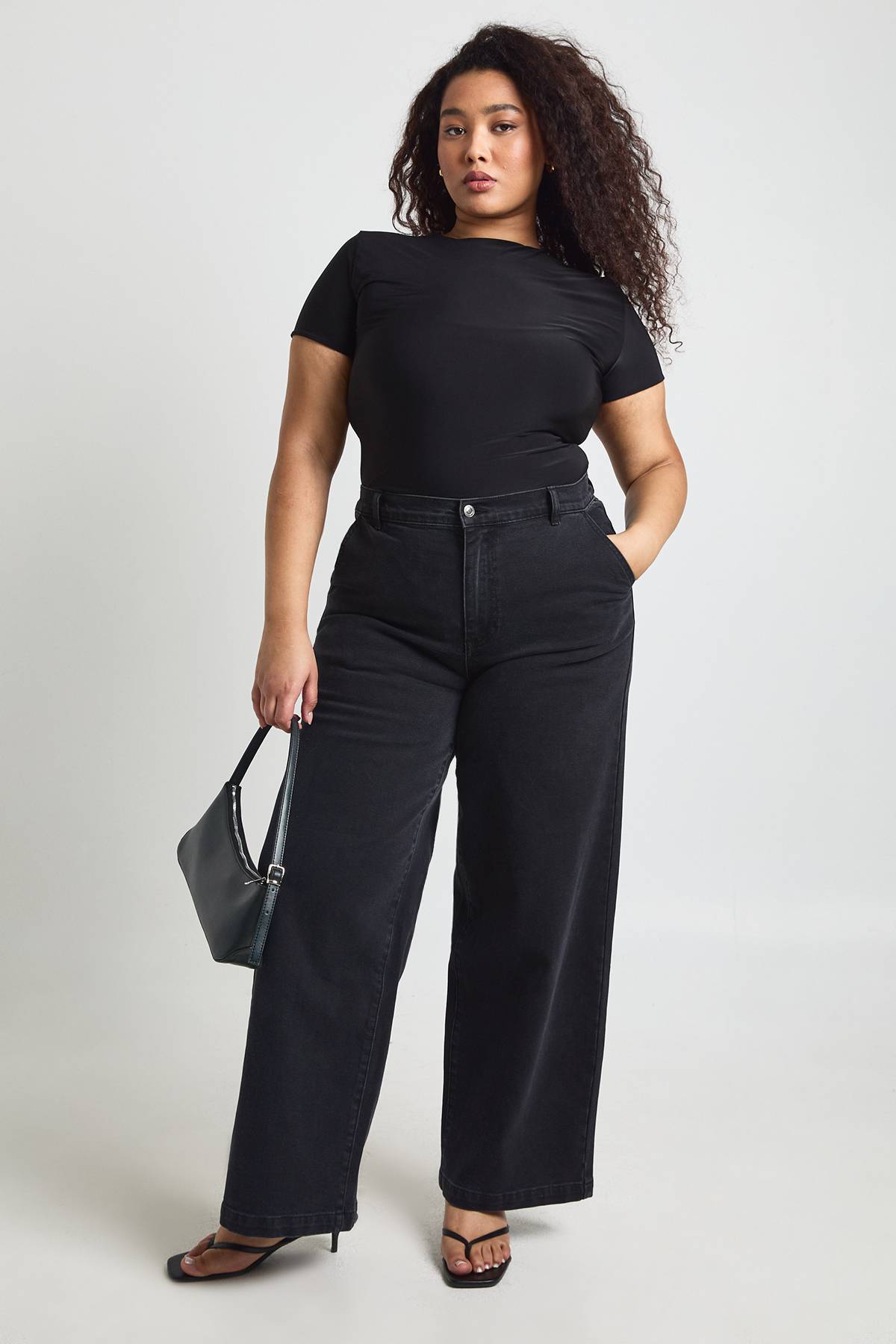 boohoo Body Ajusté En Jersey Extensible Double Épaisseur Grande Taille