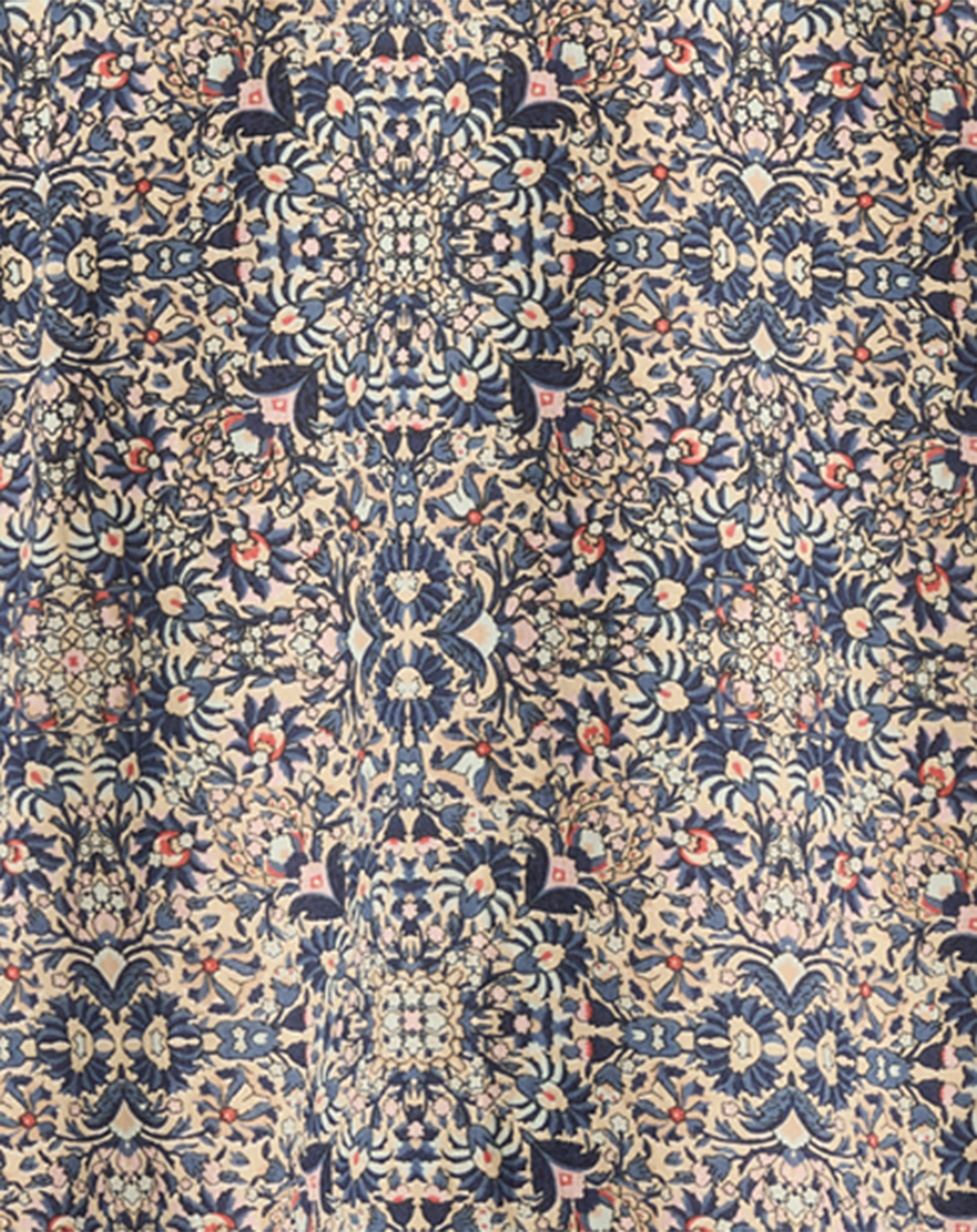 Langarmkleid CALLIE FLOWER in blue/beige