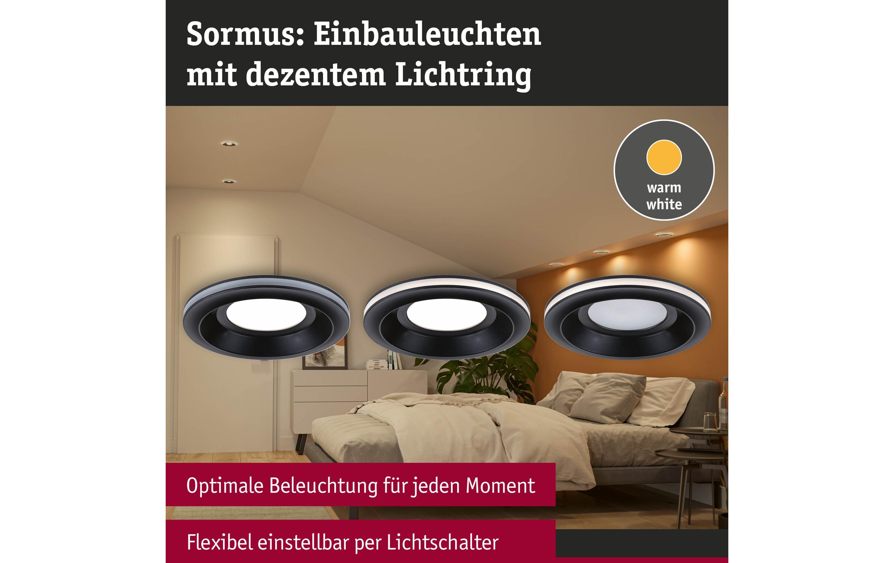 Einbauleuchte LED Sormus SchwarzAtmosphärische Lichtgestaltung im Bad