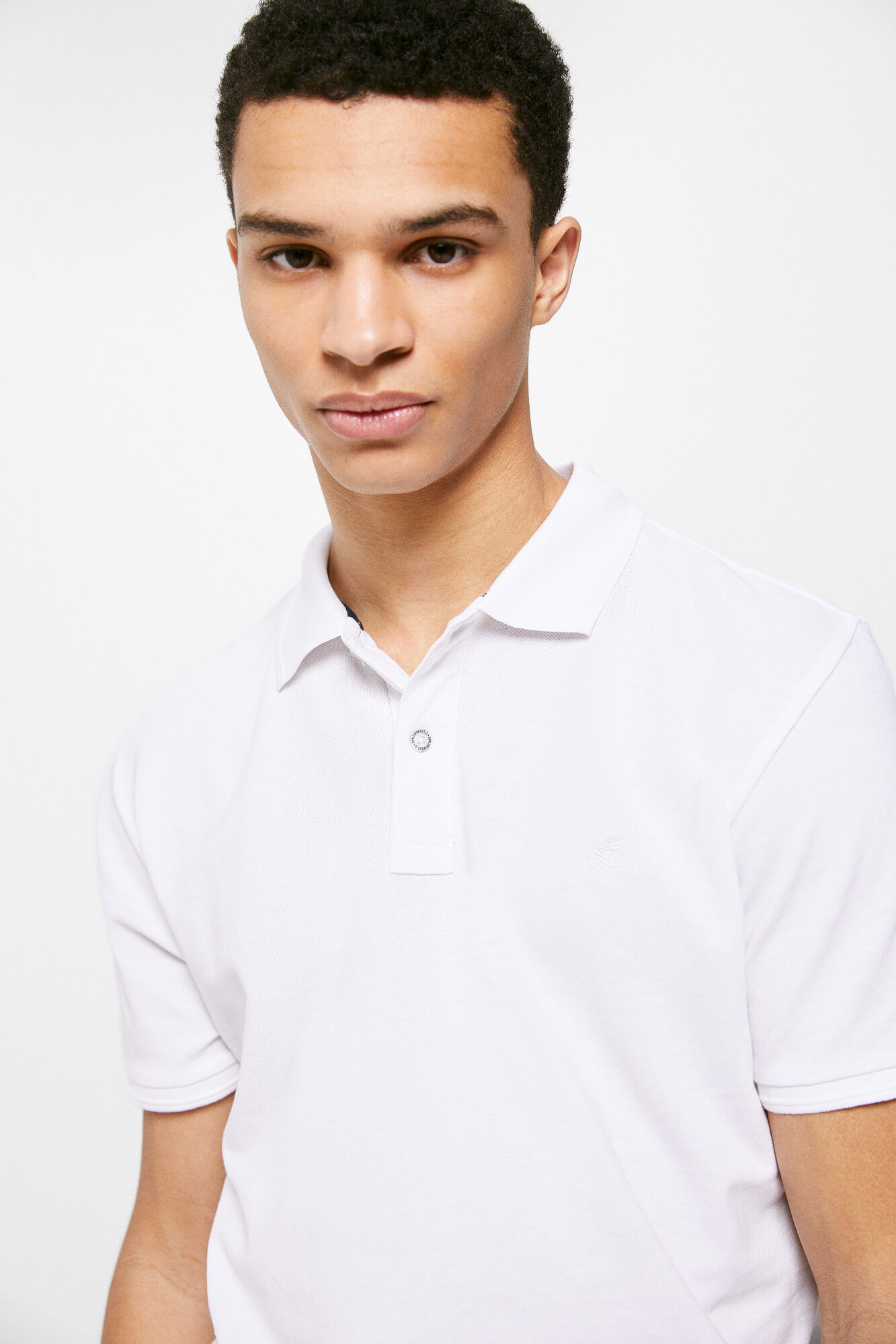 Polo piqué slim fit - branco