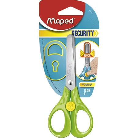 Maped - Schul- und Bastel-Schere SECURUTY 13 cm, 1 Stück, 3-fach sortiert