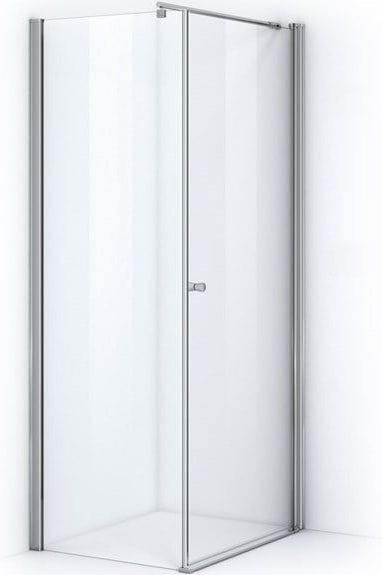 Zircon Essence Douchecabine | 90x80 cm Chroom Helder glas Draaideur Rechthoek