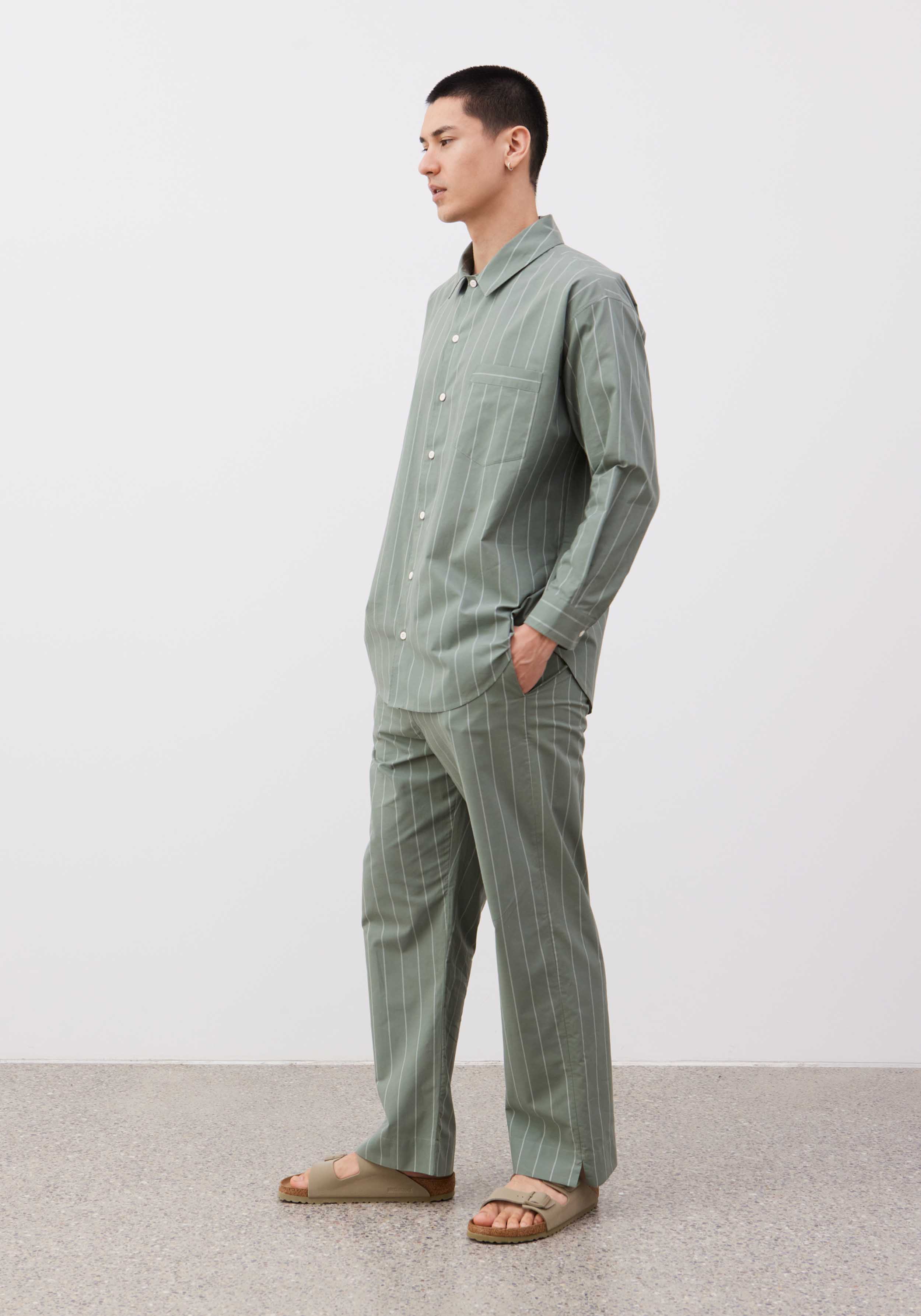 Lavie Hemd Yoko Striped Fichtengrün/Undyed