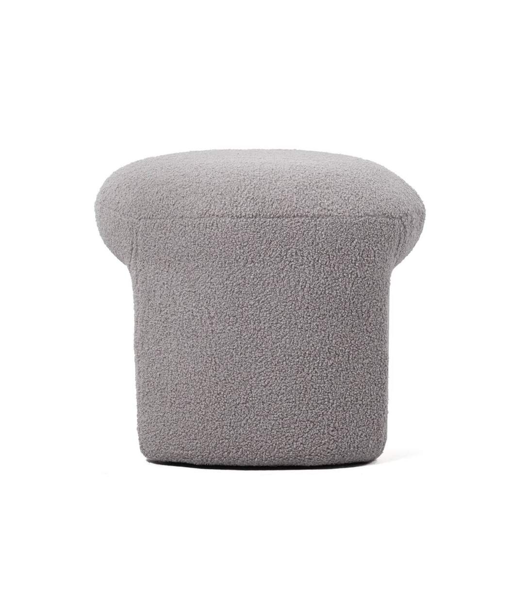 Paris Prix - Pouf Tissu Bouclette aria 46cm Gris