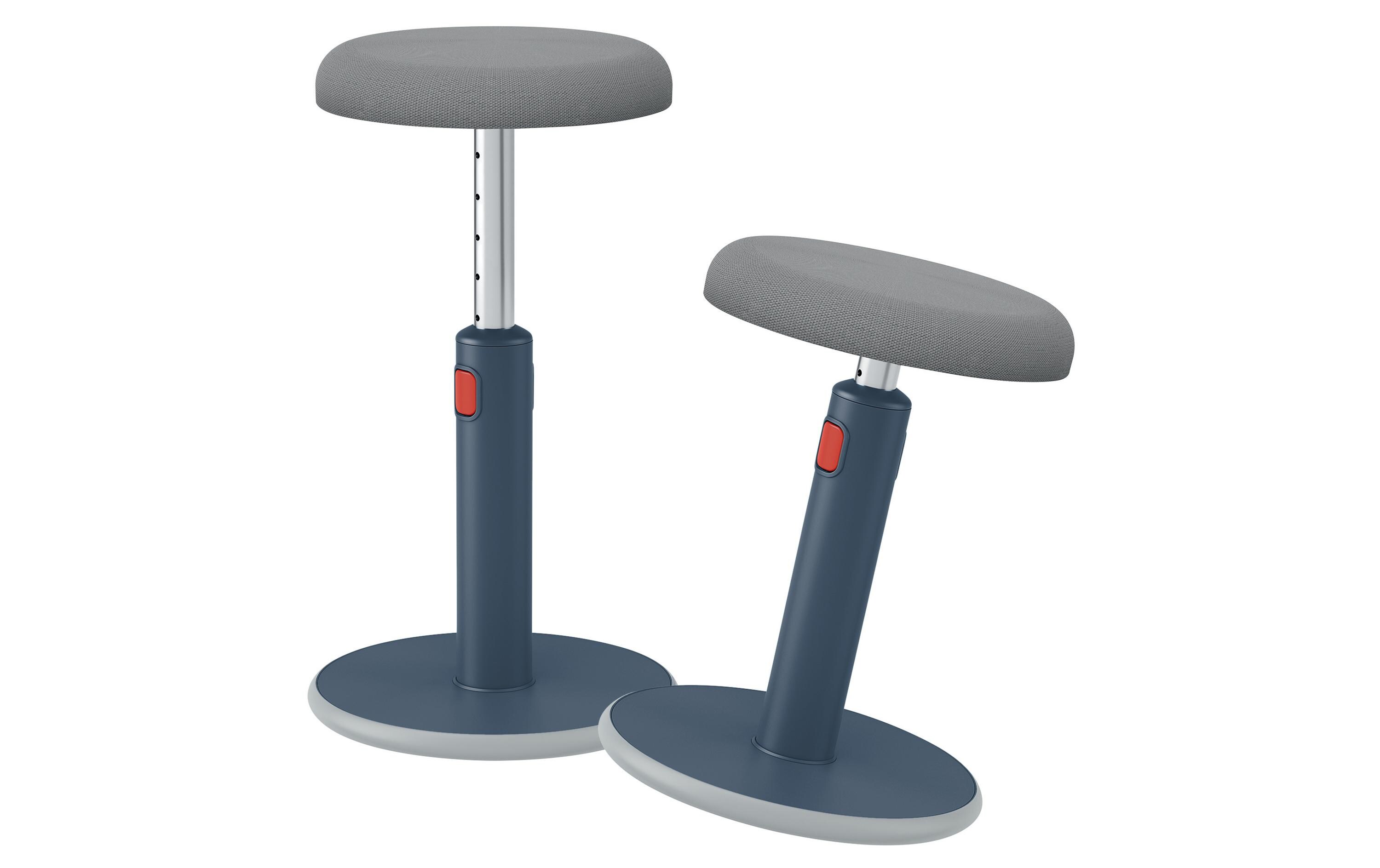 Ergo Cosy Active Sitz und Stehhocker Grau<br>Höhenverstellbarer, ergonomischer Hocker zum Sitzen und Stehen für eine verbesserte Muskelaktivität und bessere Körperhaltung