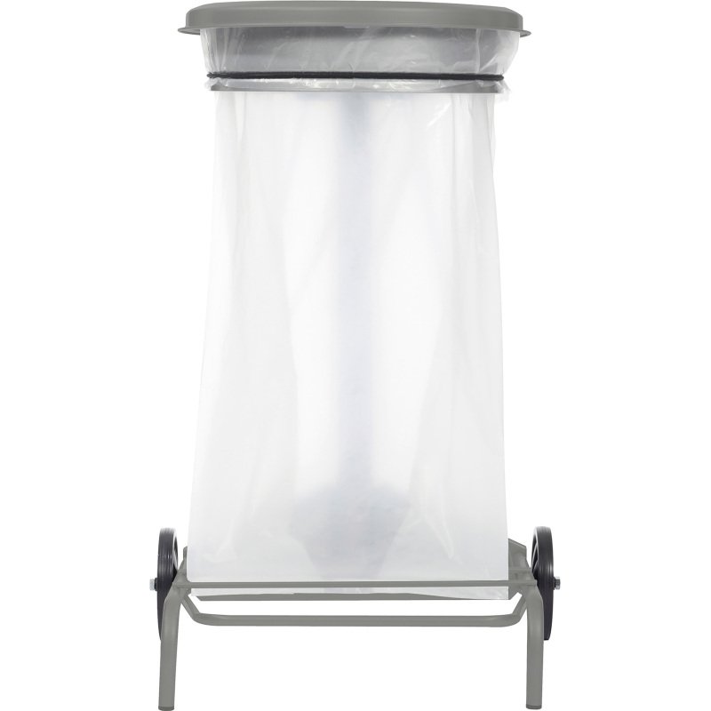 Support de sacs poubelles roulant 50 Litres Collecroule Rossignol, gris