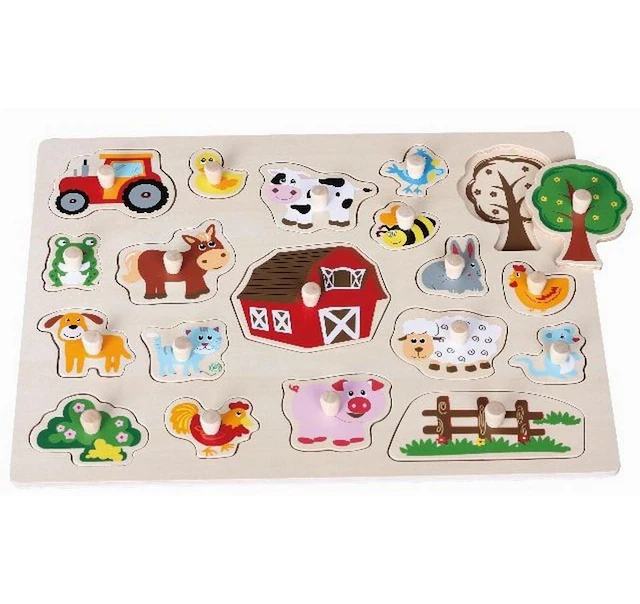 Spielba Lernspielzeug »Puzzle Tiere gross mit Griffli«