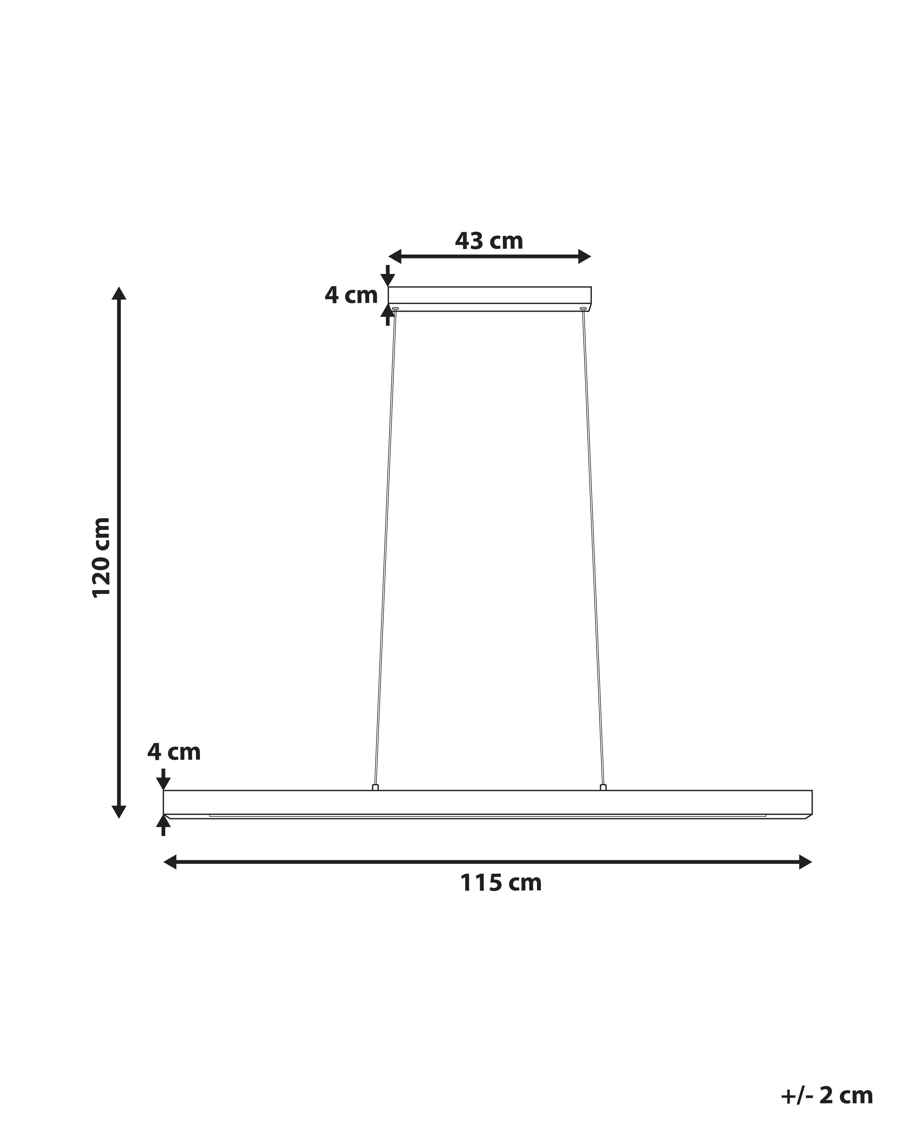 LED hanglamp STEWARTS Eikenhout Donkerbruin