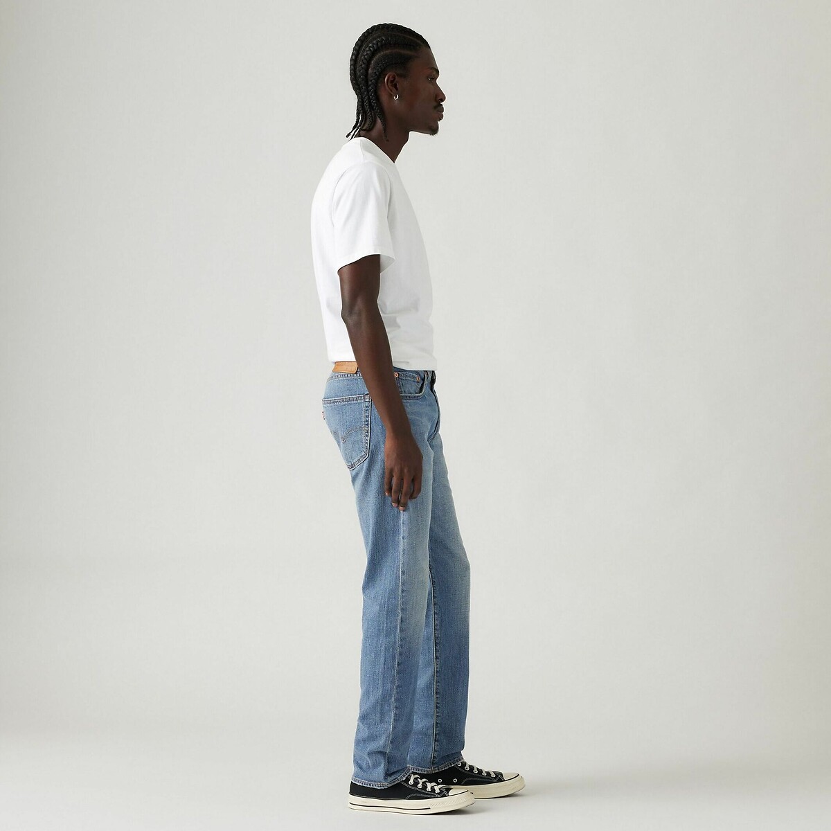 Calça jeans reta LEVI'S Taper 502® em algodão e linho