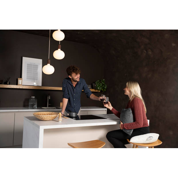 Spot On draadloos warmtekussen fluweel grijs 40 x 40 cm - oplaadbaar en 3 warmtestanden