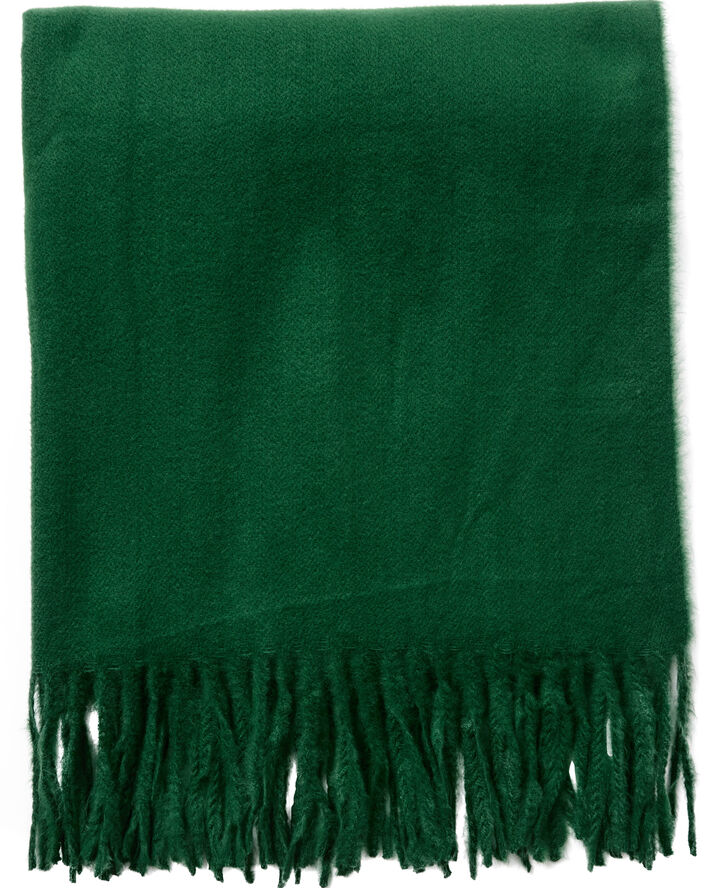 MANGO Fringed edge scarf Green