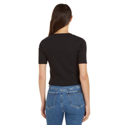 Tee-shirt à manches courtes femme Woven Label CALVIN KLEIN