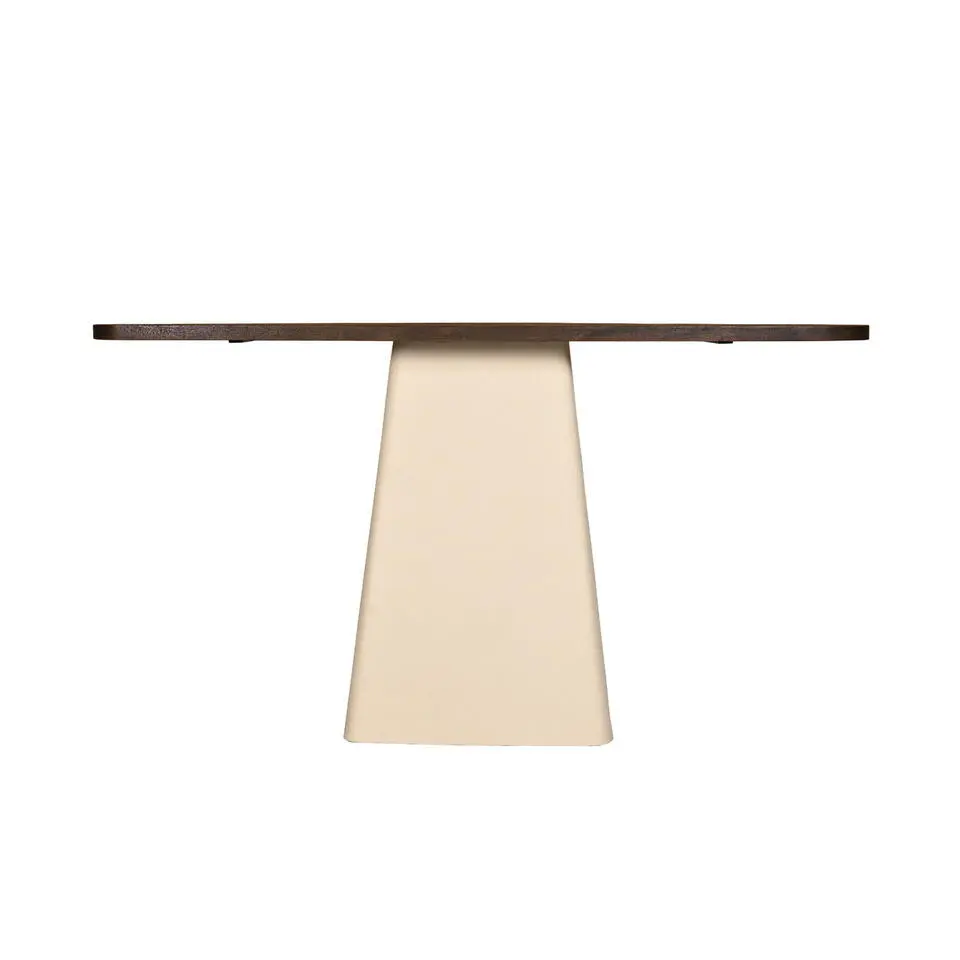 Wandtafel Donkerbruin Mangohout/Staal - 140x40x76cm - Brix Marron