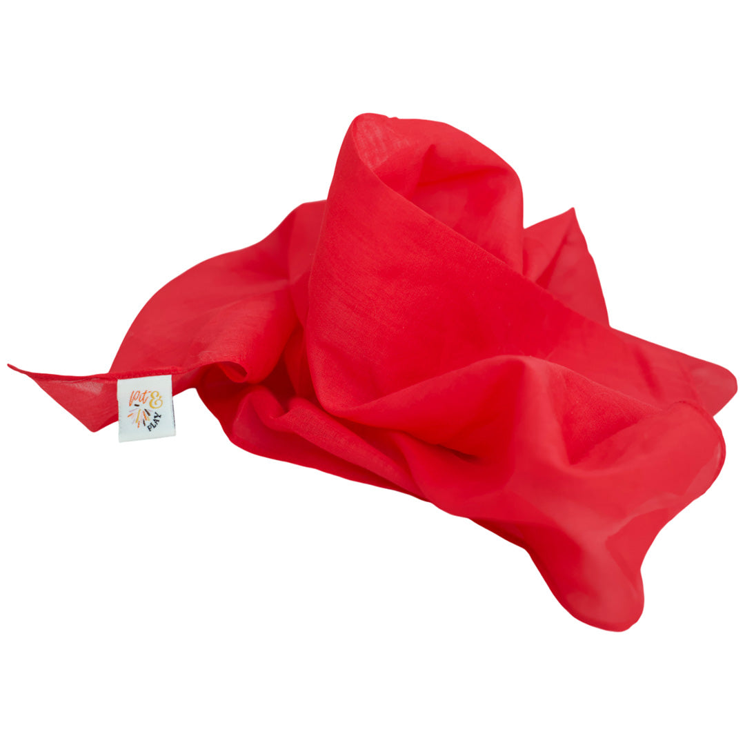 pit and play speeldoek regenboog - rood - 75x75 cm