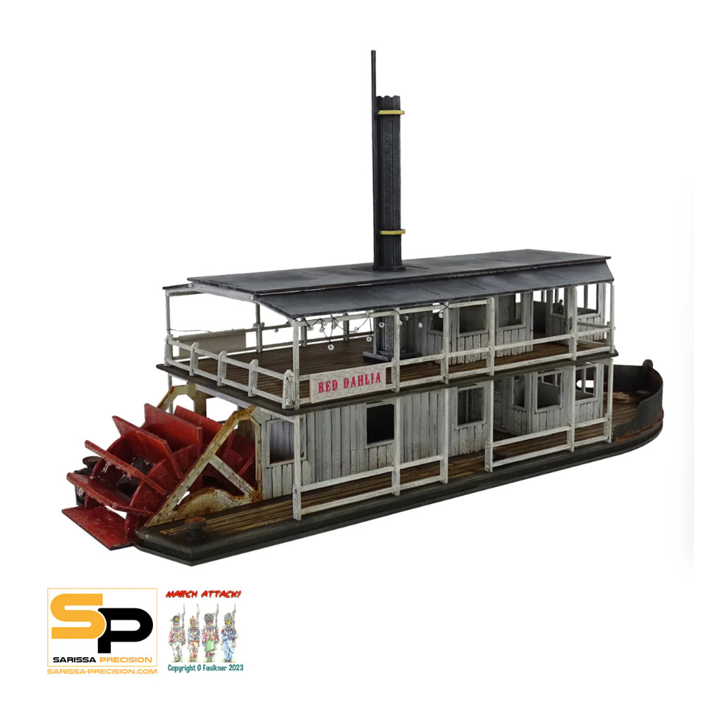 Colonial Paddle Steamer with Wood Planking