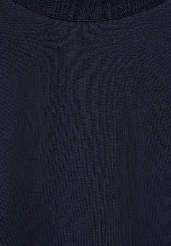 Basic T-Shirt in Unifarbe - night blue
