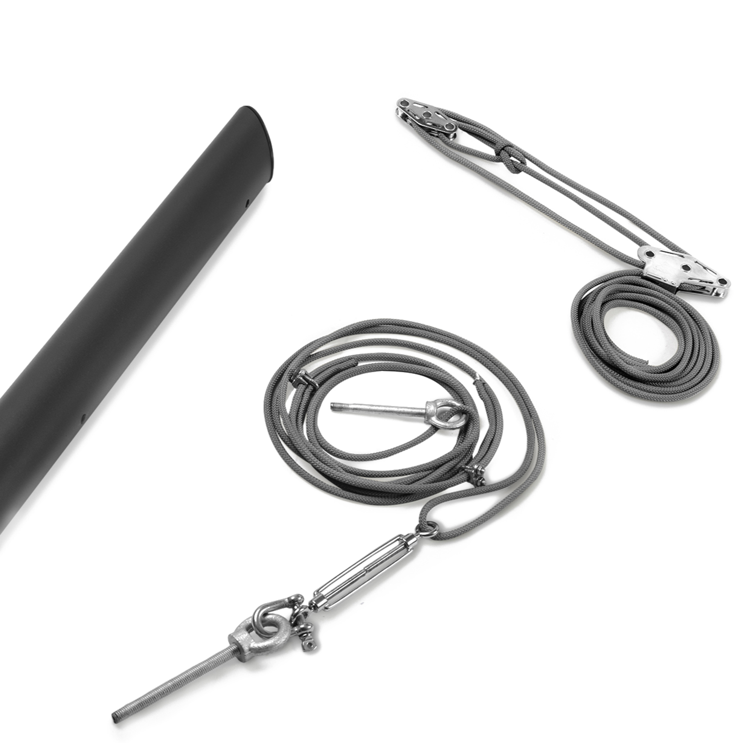 Maanta EZ Mast 80° basisplaat schaduwdoek paal - Anthracite