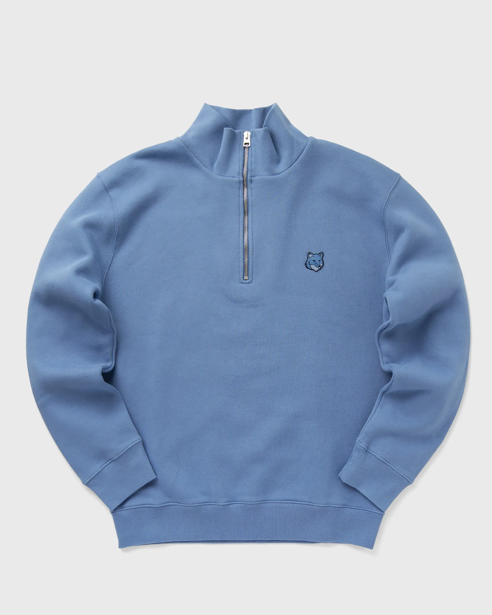 Maison Kitsune BOLD FOX HEAD PATCH COMFORT HALF ZIP SWEATSHIRT