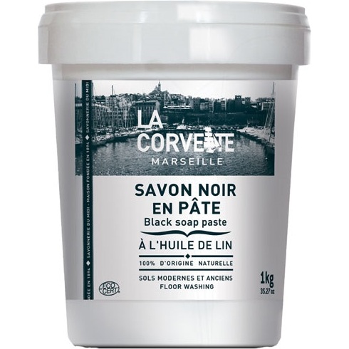 Savon noir en pâte à l’huile de lin - 1 Kg