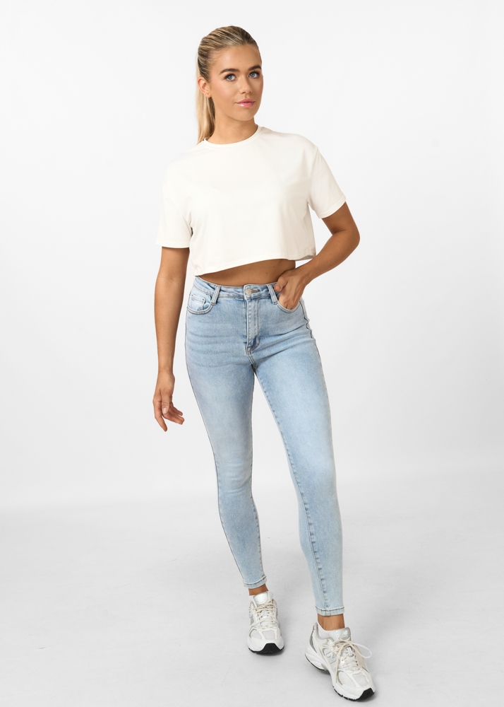 Skinny jeans sky blauw