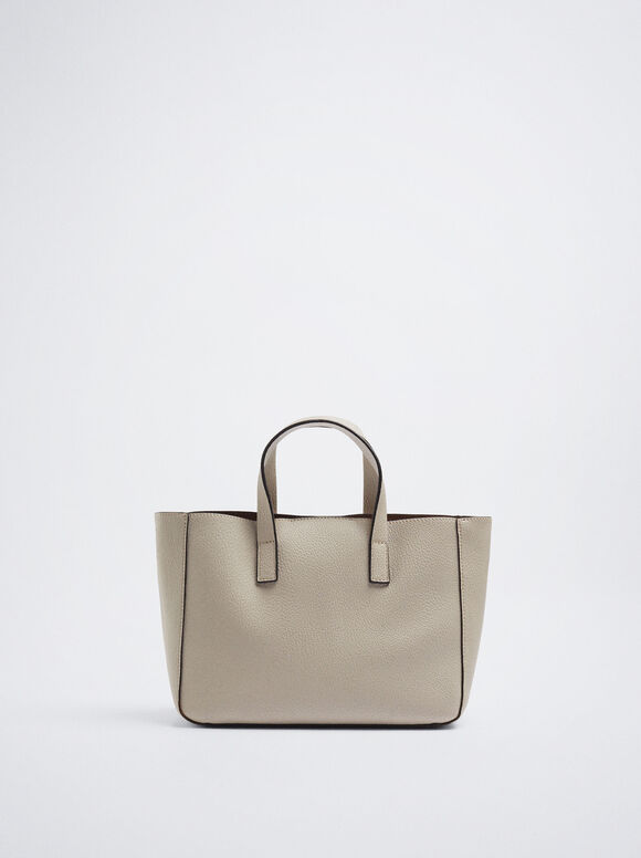 Sacola Tote com Bolsa Extra - Crua