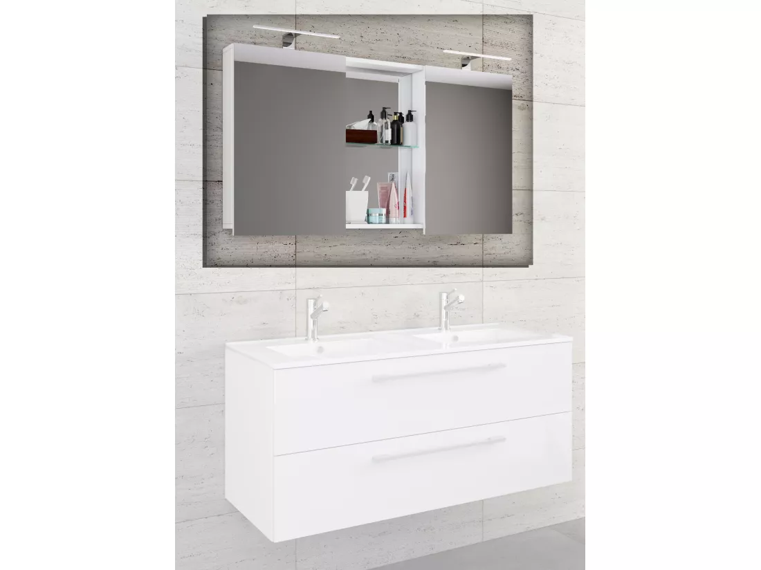 armoire de toilette miroir Budasi avec étagère