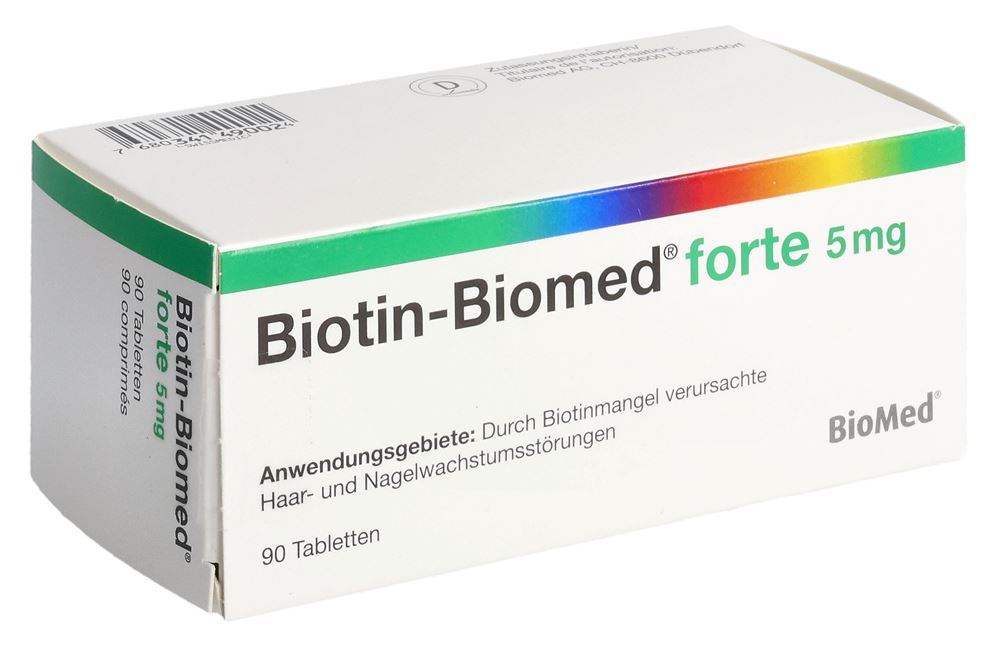 Biotin-Biomed forte Tabl 5 mg Blist 90 Stk