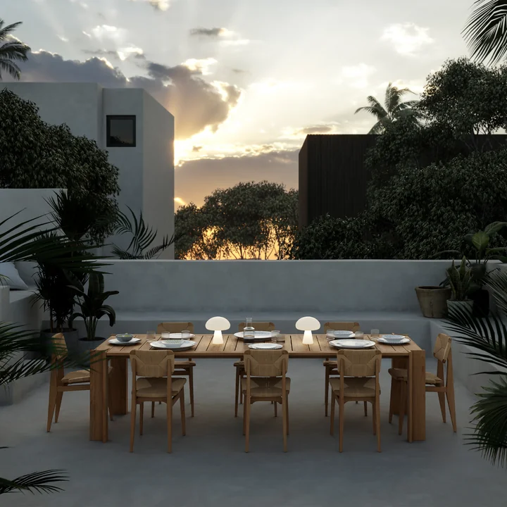 Gubi - Obello Tischleuchte LED Outdoor, frosted Glas
