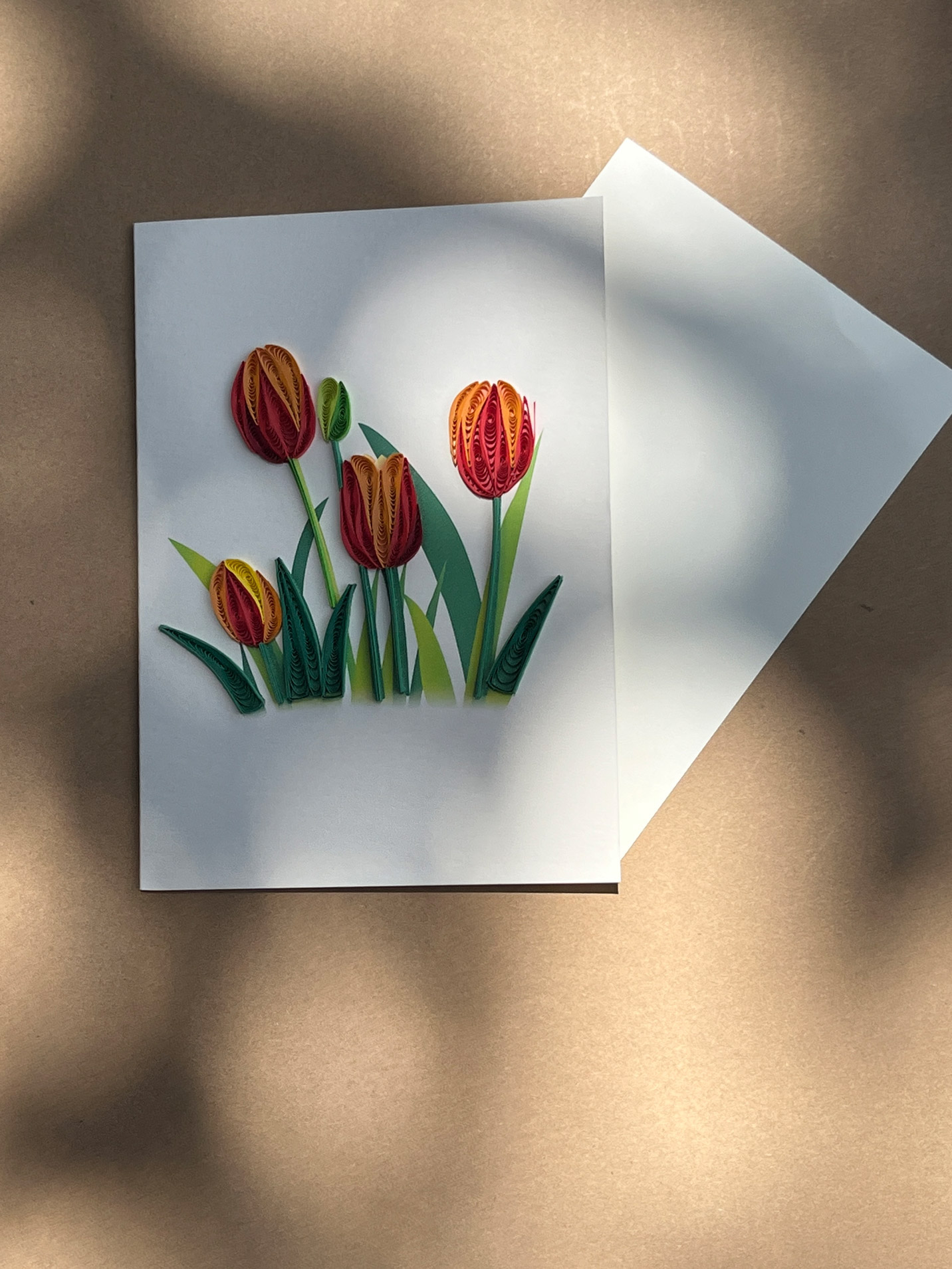 Grußkarte 'Tulpen', B 12,7 cm, H 17,8 cm günstig bestellen
