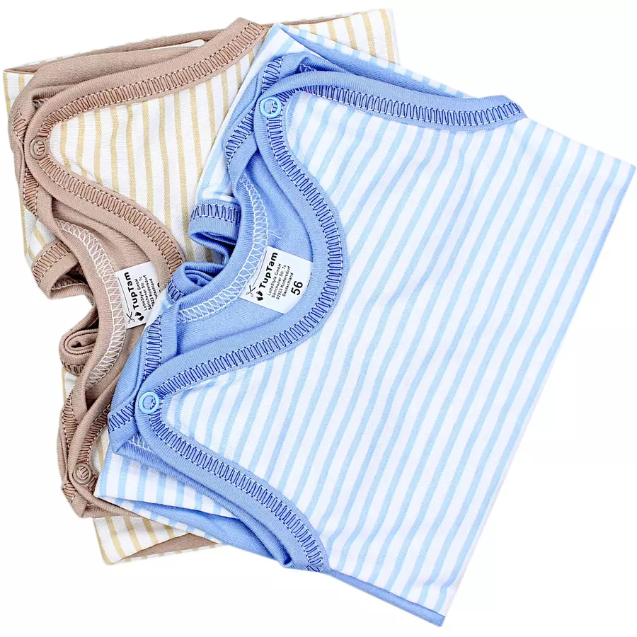 TupTam Baby Strampler Gemustert 2er Set beigeblau