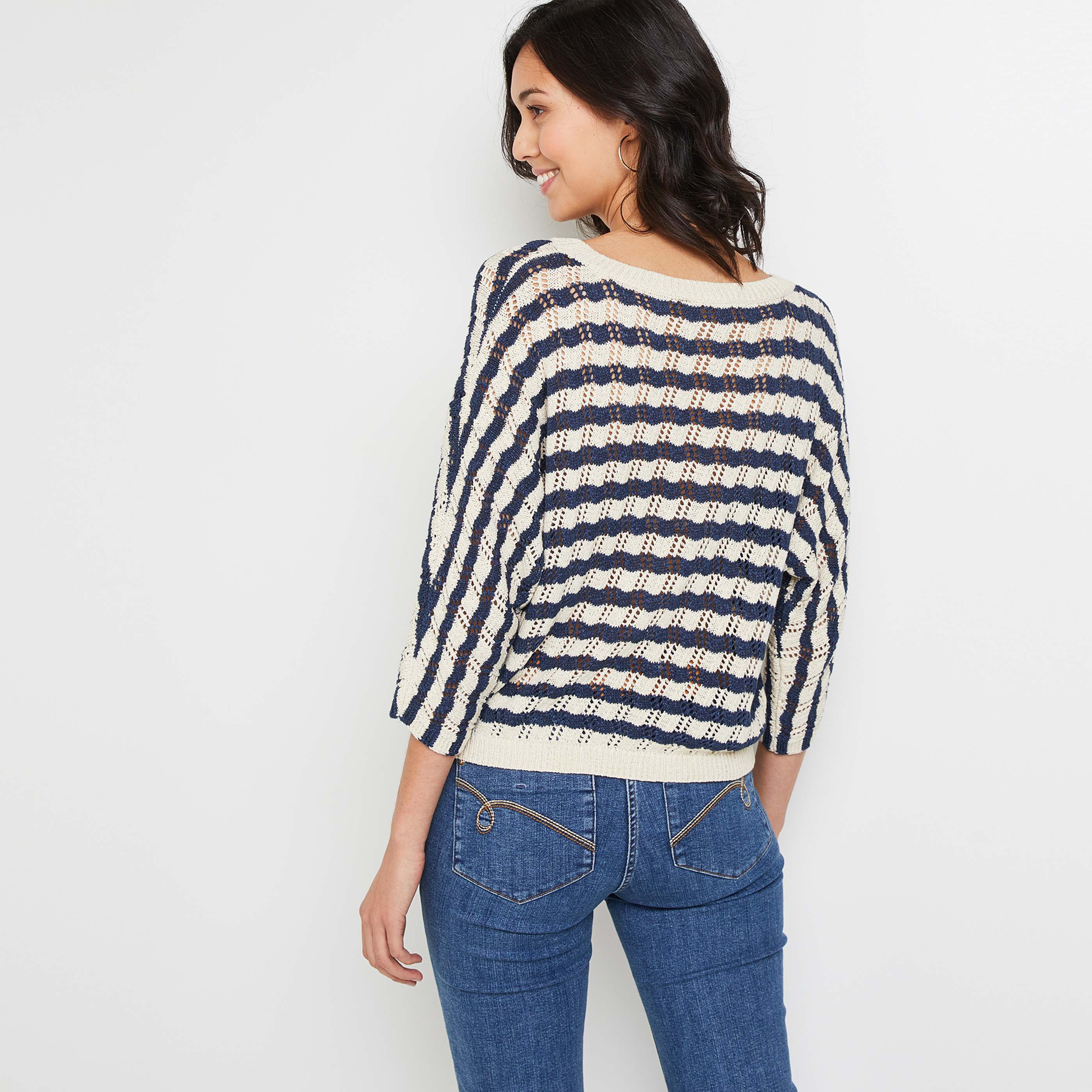 Pull maille femme - BLEU