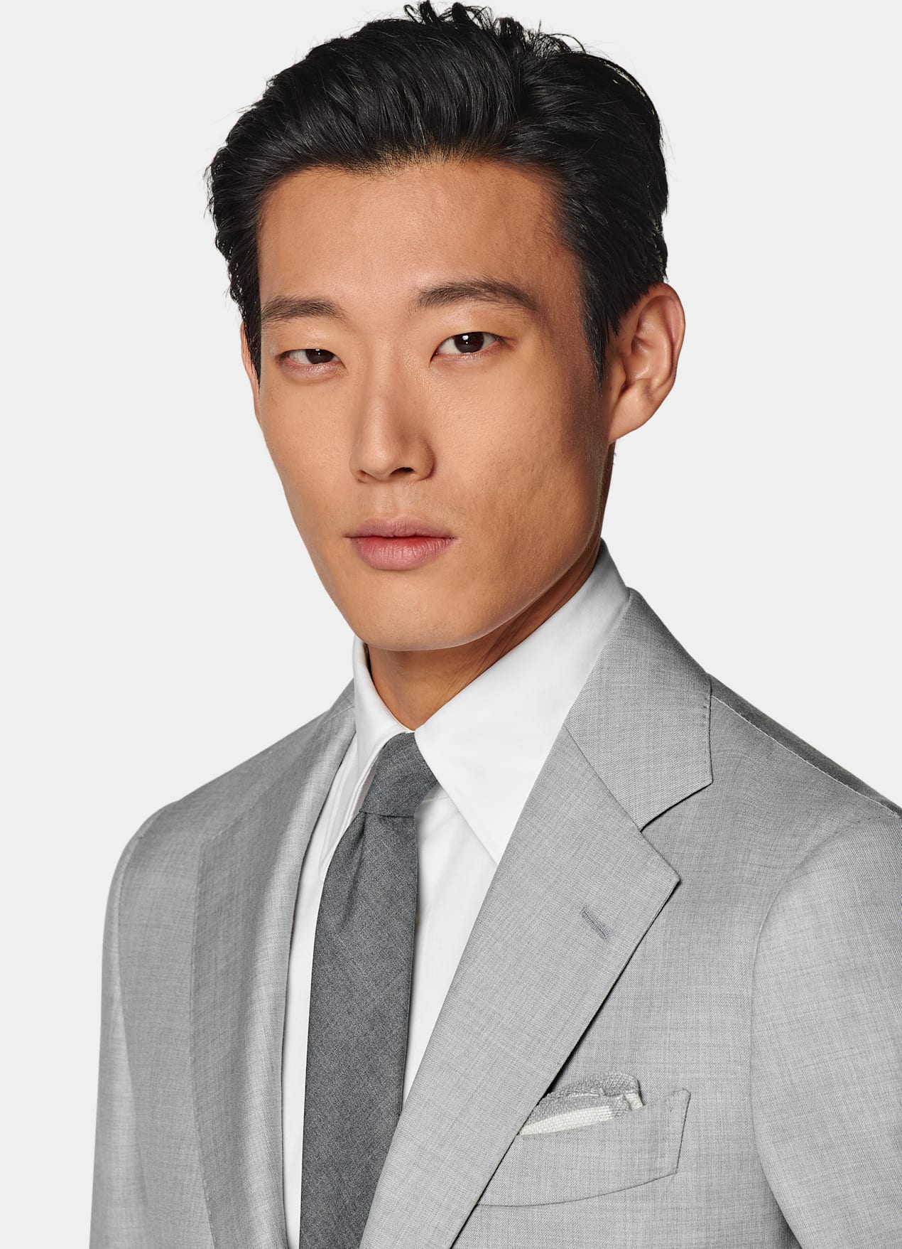 Costume Havana coupe Tailored gris clair