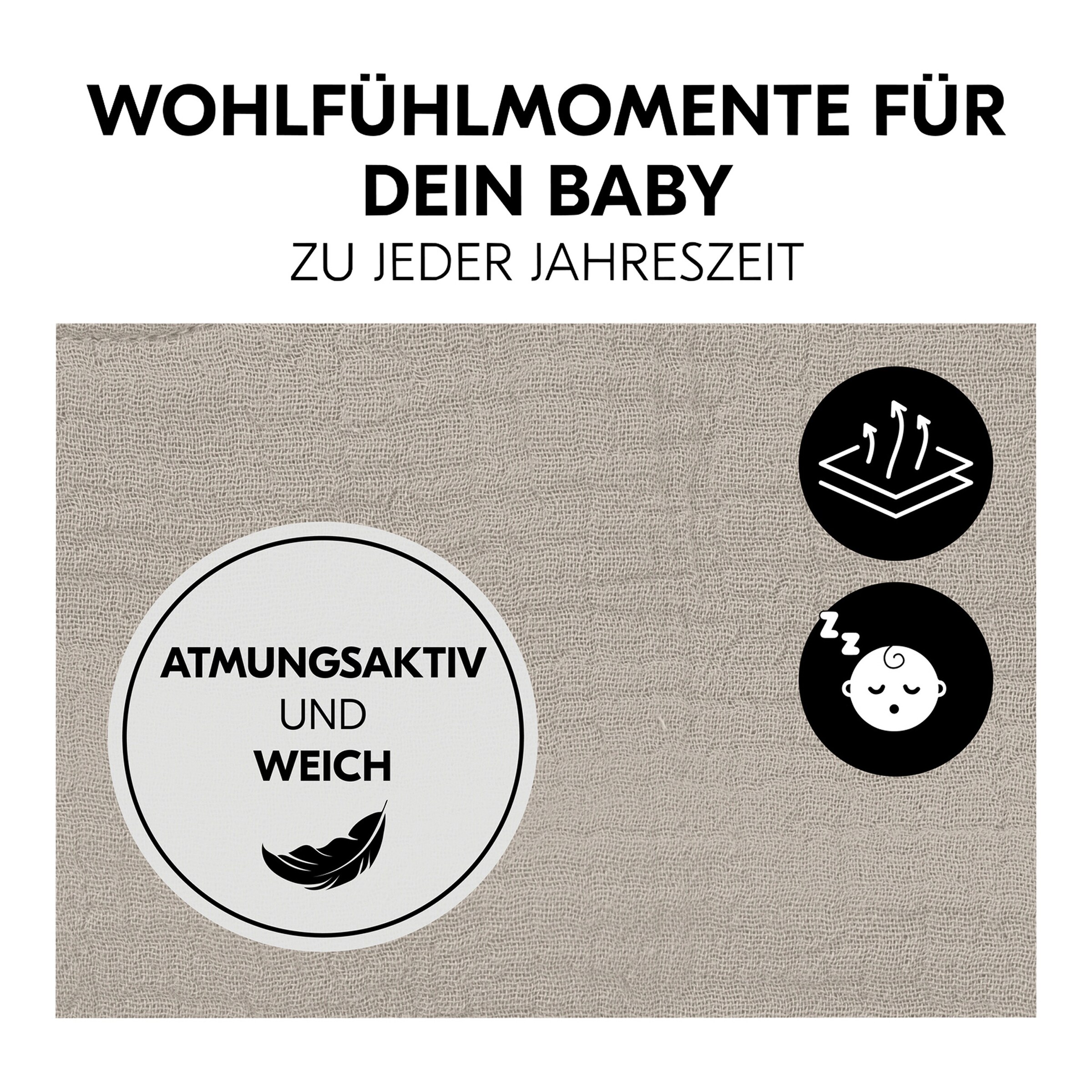 Hauck Textil-Bezug Musselin für Alpha Bouncer