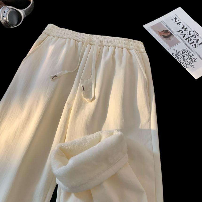 Ayuyel - Broek met trekkoord in de taille, effen en recht model